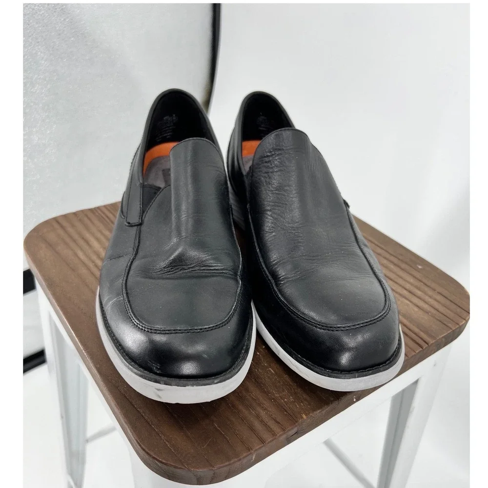 Rockport Truflex Mens Black Leather Slip On Loafers CI0396 Size 11 M